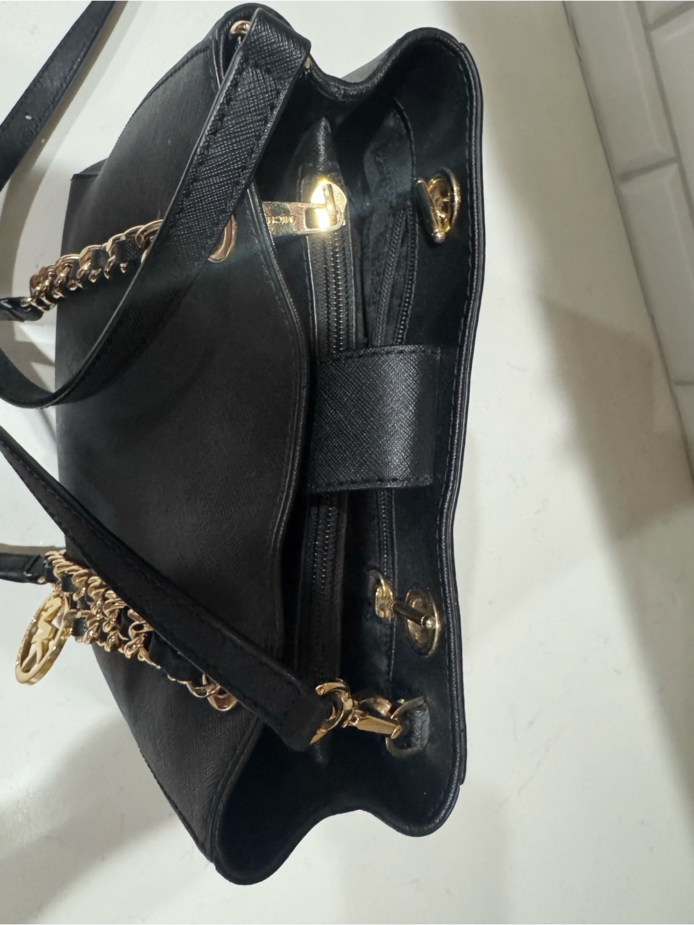 Michael Kors Black/Gold Tote - Picture 9 of 16